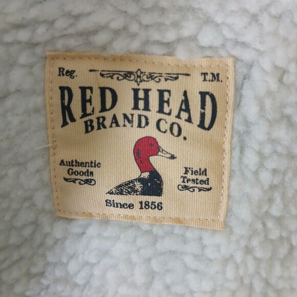 RedHead Flannel Jacket Mens XL Plaid Sherpa Button Down Shacket Black/Green NWTs - Picture 12 of 15